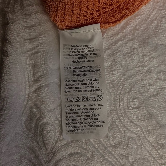 J.Crew Women’s Orange Textured Knit Sweater Size S - Picture 4 of 8